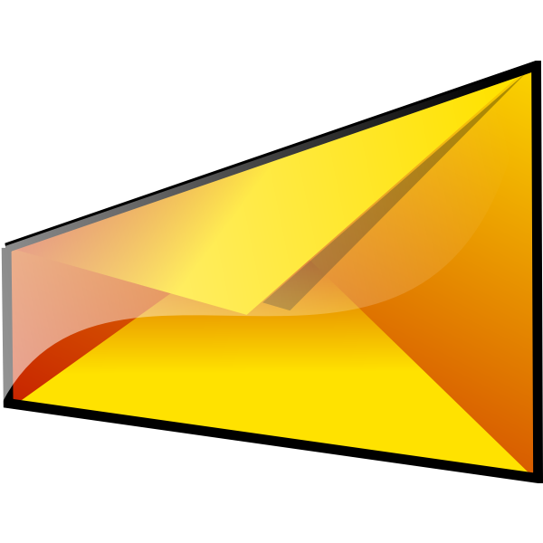 SVG Vector image of orange symbol for an e-mail link on website
