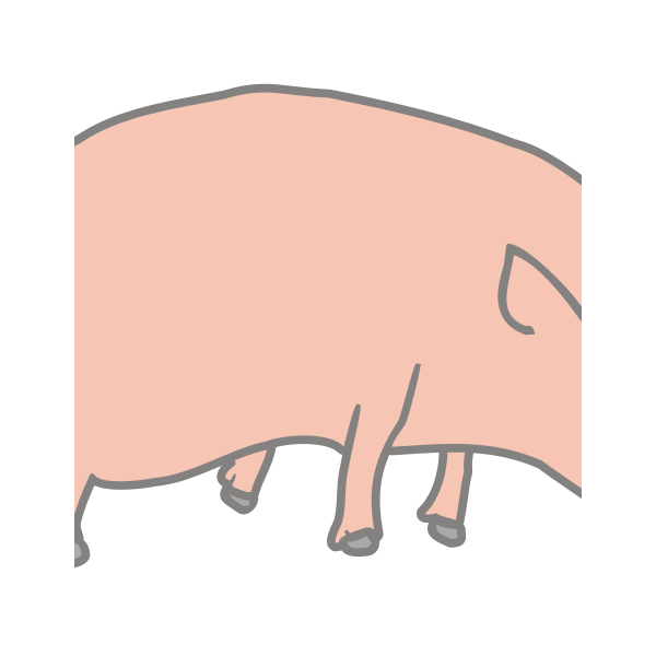 SVG Vector image of orgami sculpture of pig