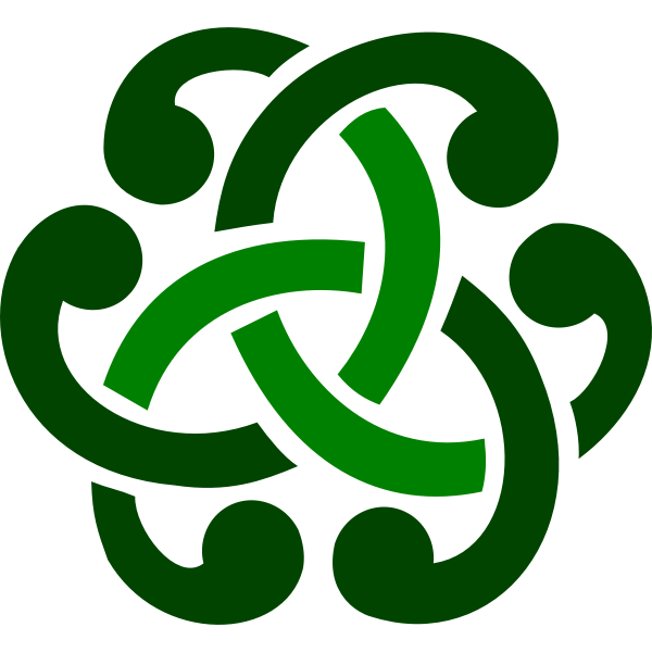 SVG Vector image of ornamental green Celtic design detail