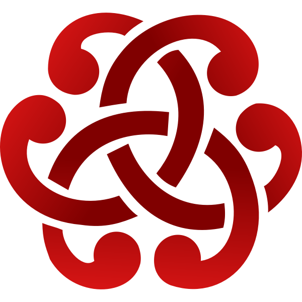 SVG Vector image of ornamental red Celtic design detail