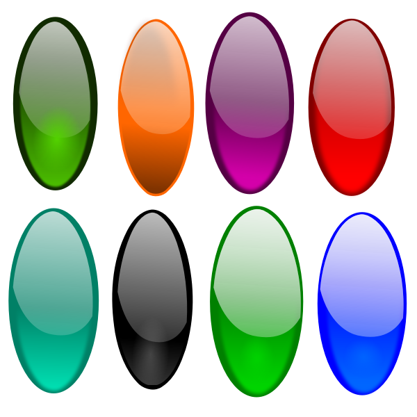 SVG Vector image of oval shaped buttons