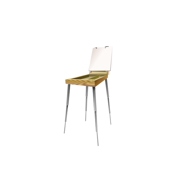 SVG Vector image of painter039s box on thin legs