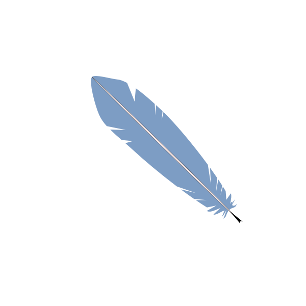 SVG Vector image of pale blue feather