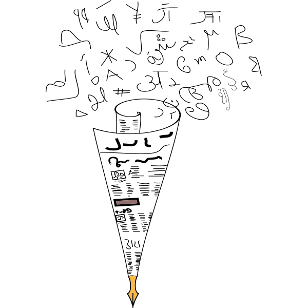 SVG Vector image of paperpen