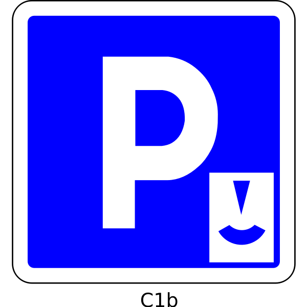 SVG Vector image of parking disc area blue road sign