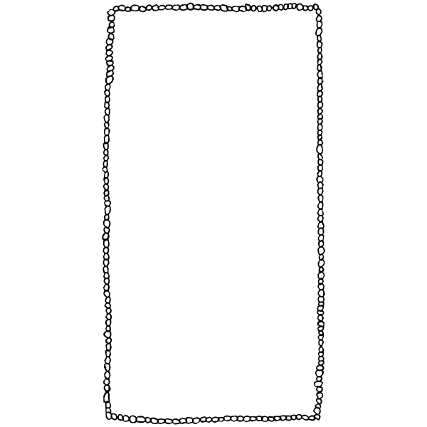 SVG Vector image of pebble stones decorative border