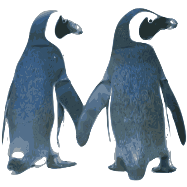SVG Vector image of penguins