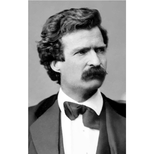 SVG Vector image of photorealistic Mark Twain portrait