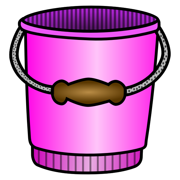 SVG Vector image of pink bucket