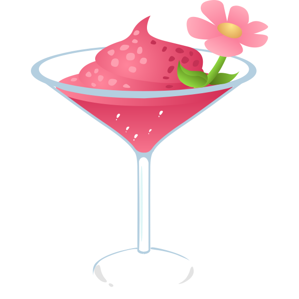 SVG Vector image of pink cocktail