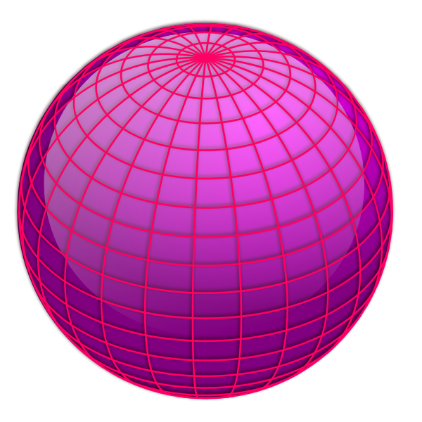 SVG Vector image of pink globe shape