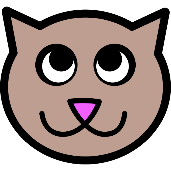 SVG Vector image of pink nose kitten