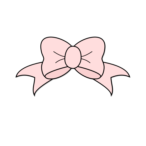SVG Vector image of pink ribbon tied into a bow