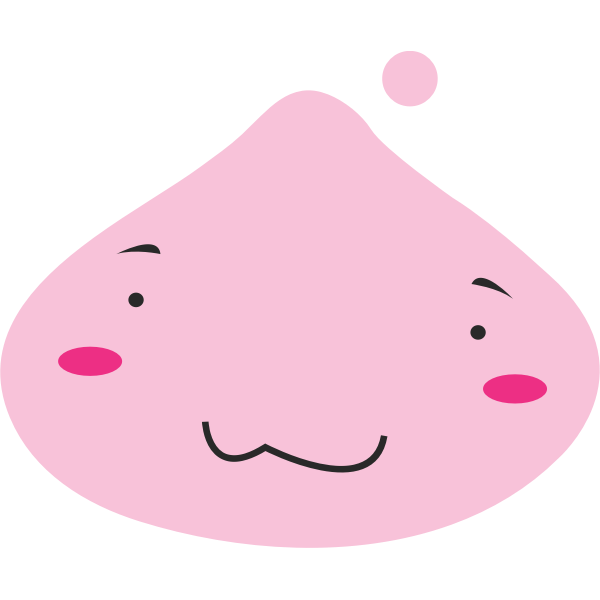 SVG Vector image of pink slime head