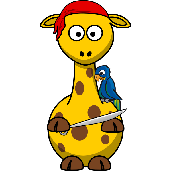 SVG Vector image of pirate giraffe