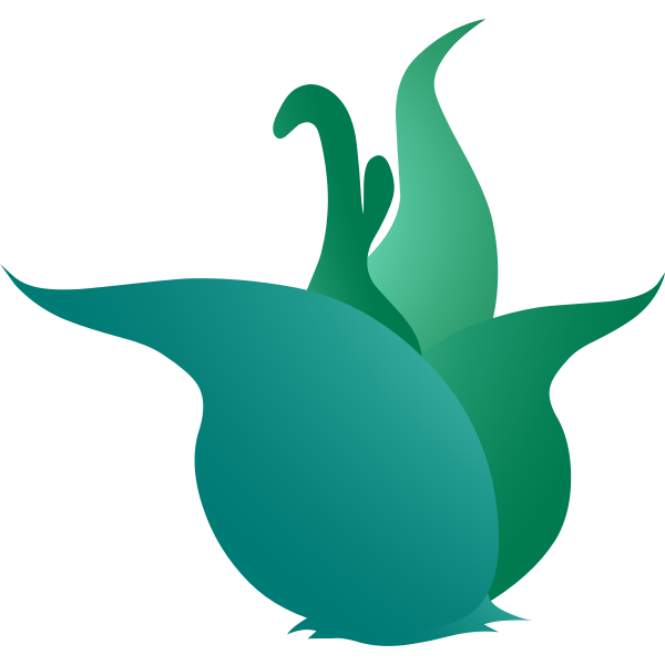 SVG Vector image of plant in three shades of green