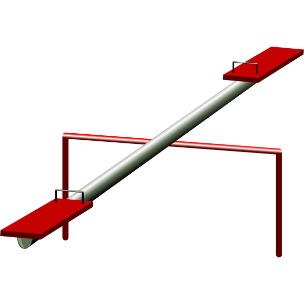 SVG Vector image of playground see saw