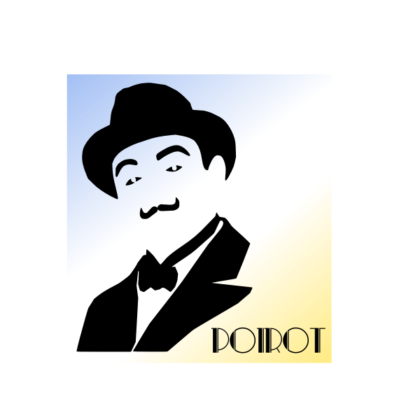 SVG Vector image of portrait of Hercule Poirot