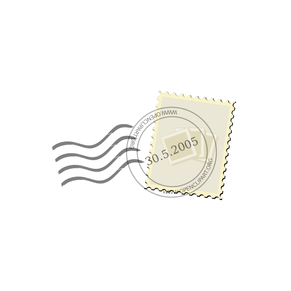 SVG Vector image of post office mail stamp
