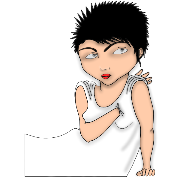 SVG Vector image of punker lady