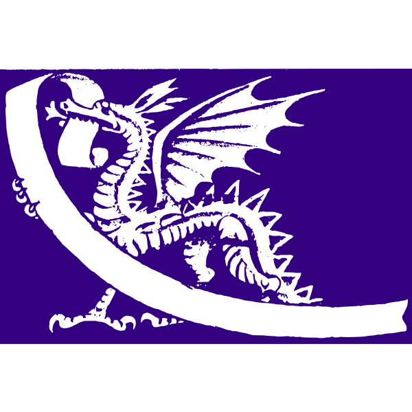 SVG Vector image of purple dragon