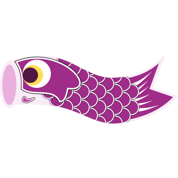 SVG Vector image of purple Koinobori