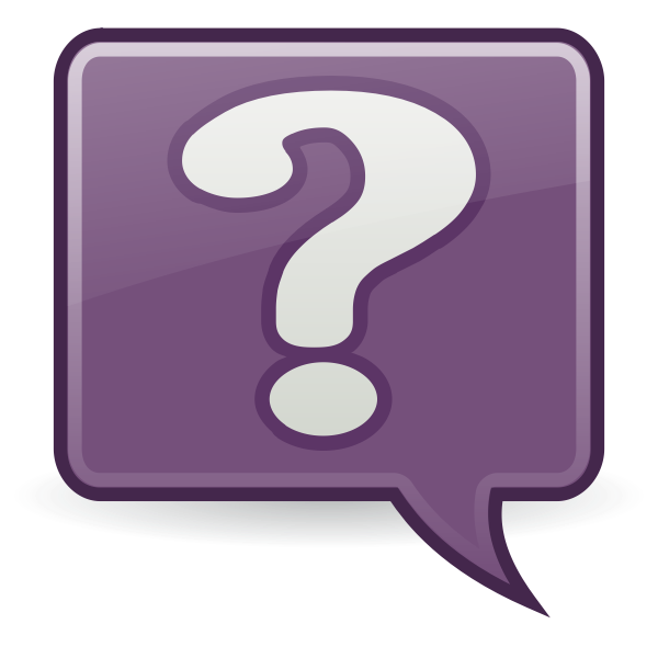 SVG Vector image of purple shaded question mark