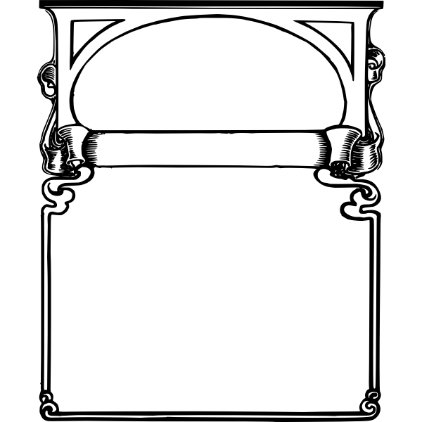 SVG Vector image of rectangular two-piece decorative frame