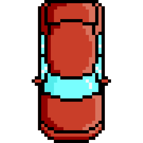 SVG Vector image of red car pixel art