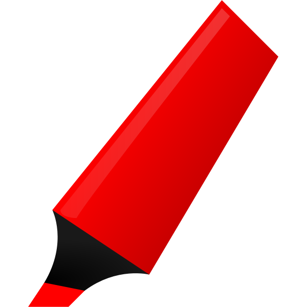 SVG Vector image of red highlighter