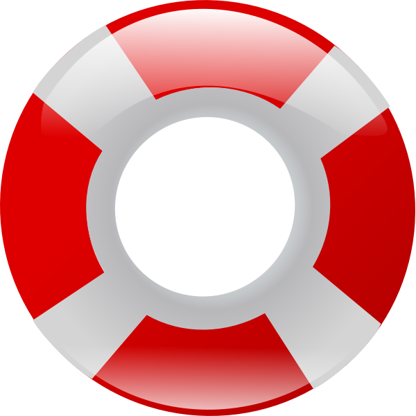 SVG Vector image of red lifebelt