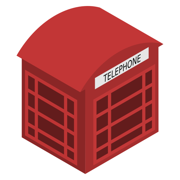 SVG Vector image of red phonebox