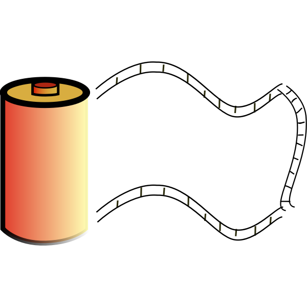 SVG Vector image of red photo film roll
