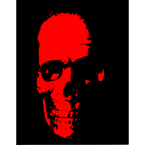 SVG Vector image of red skull