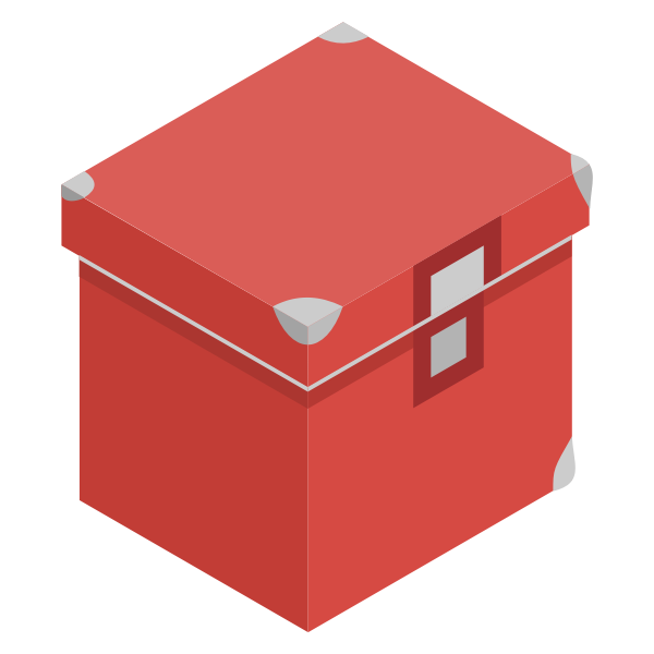 SVG Vector image of red storage box with lid