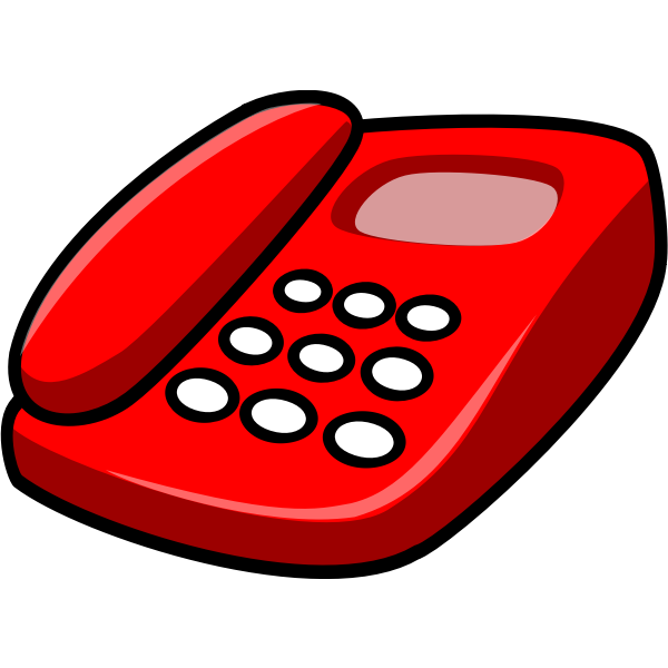 SVG Vector image of red telephone