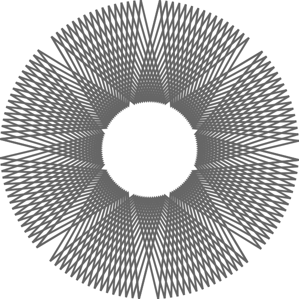 SVG Vector image of repetitive lines in circle pattern