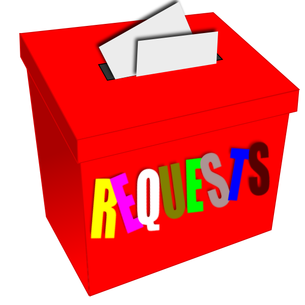 SVG Vector image of requests ballot box
