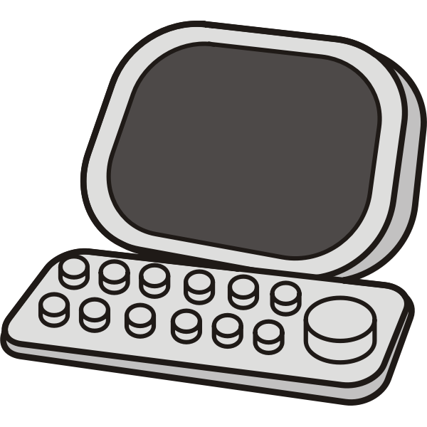 SVG Vector image of retro computer icon