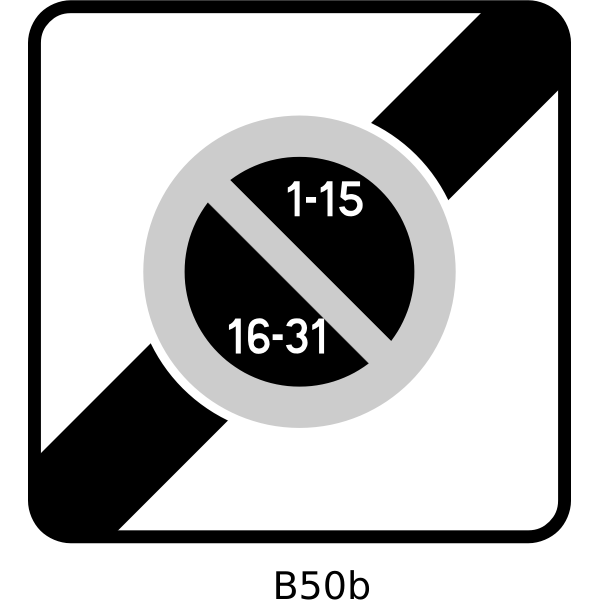 SVG Vector image of road sign for a parking zone with disc