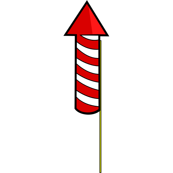 SVG Vector image of rocket fireworks