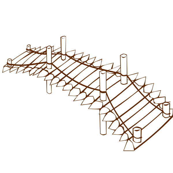 SVG Vector image of role play game map icon for a wooden bridge