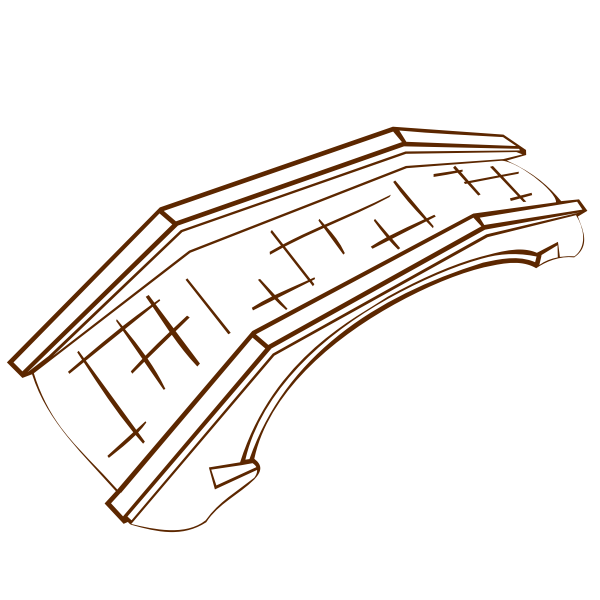SVG Vector image of role play game map icon for an arch stone bridge