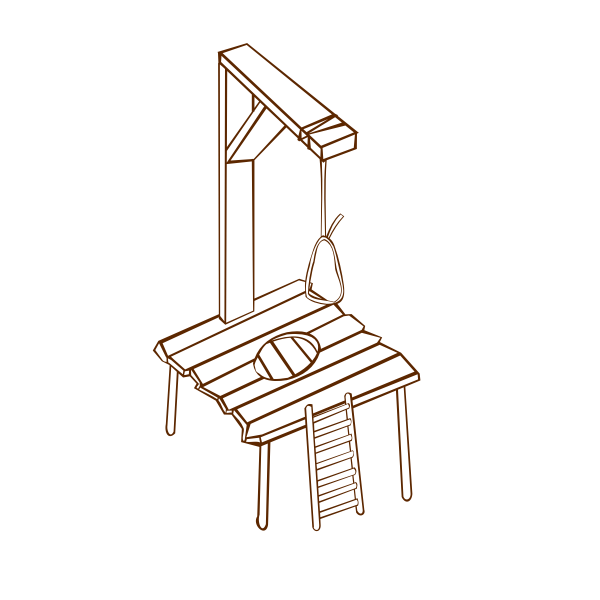 SVG Vector image of role play game map icon for gallows
