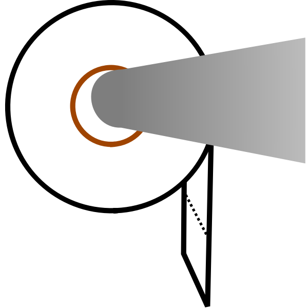 SVG Vector image of roll of toilet paper rolled under