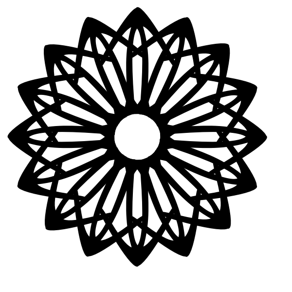 SVG Vector image of rosette