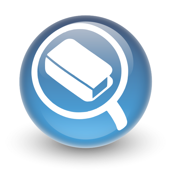 SVG Vector image of round glossy search icon