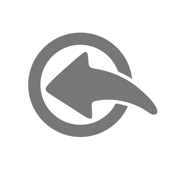 SVG Vector image of round grey import icon
