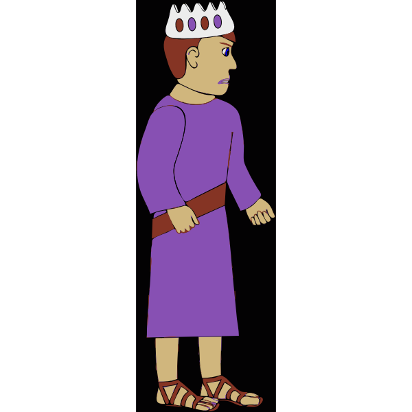 SVG Vector image of royal king in sandals