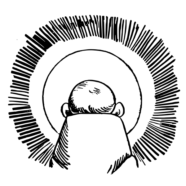 SVG Vector image of Saint Anthony of Padua from back